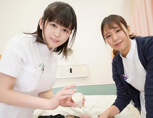【ＶＲ】新米巨乳ナースちゃんと中出しＳＥＸ！先輩ナースが清拭中に勃起させたオチンポにこっそり欲情する新人ナース！