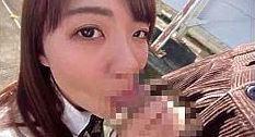 【東條なつ】可愛い女子高生さんが野外で男の肉棒を濃厚フェラしちゃってます