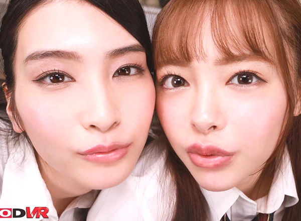 【VR-3P】小倉由菜 本庄鈴のS級美人お姉さんのねっとりフェラからゴム無し生パコまでリアルに体験できる3Pエロス。